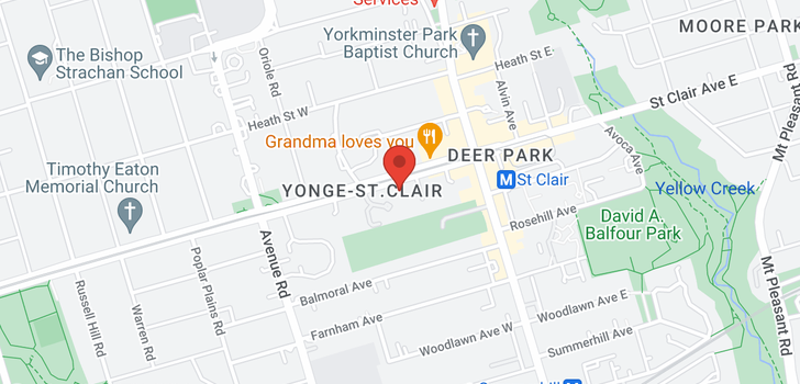 map of #108 -55 ST CLAIR AVE W